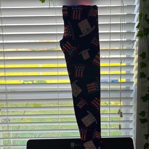 Red white and blue Lula row leggings